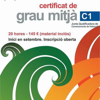 Saber i Més - Certificat de grau mitjà C1 - Inici en Setembre. Inscripció oberta - Educational Services Near Me - Valencia, V