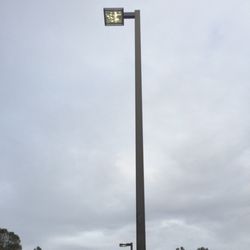 McEvoy Electric - LED light up grade on pole mount. PG&E program paid for this feature by reducing energy!!
