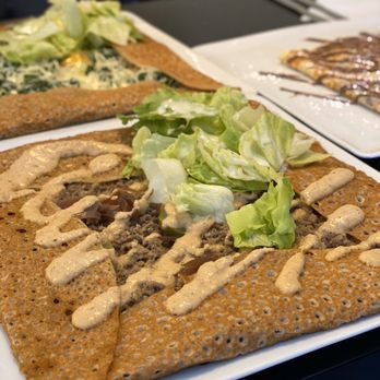 French Waffle - Savory Crepe: The Hamburger. Tasted very similar to a hamburger! Yummy. - Creperies Near Me - Paris, 75 French Waffle - Savory Crepe: The Hamburger. Tasted very similar to a hamburger! Yummy. - Creperies Near Me - Paris, 75