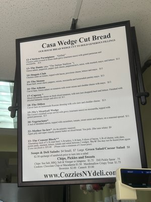 Menu photo 2 Cozzie's NY Deli Salem, OR