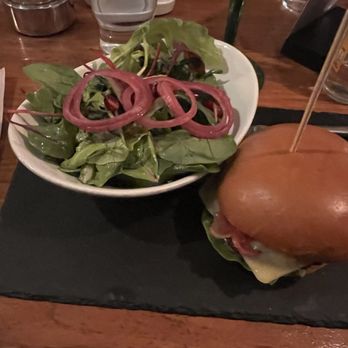 Harbour Master Bar & Restaurant - Burger with side salad - Pubs Near Me - Dublin, D