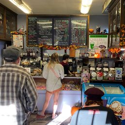Menu and service area.