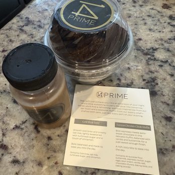 14 Prime - Muffin & cold brew latte - Steakhouses Near Me - Jacksonville, Florida