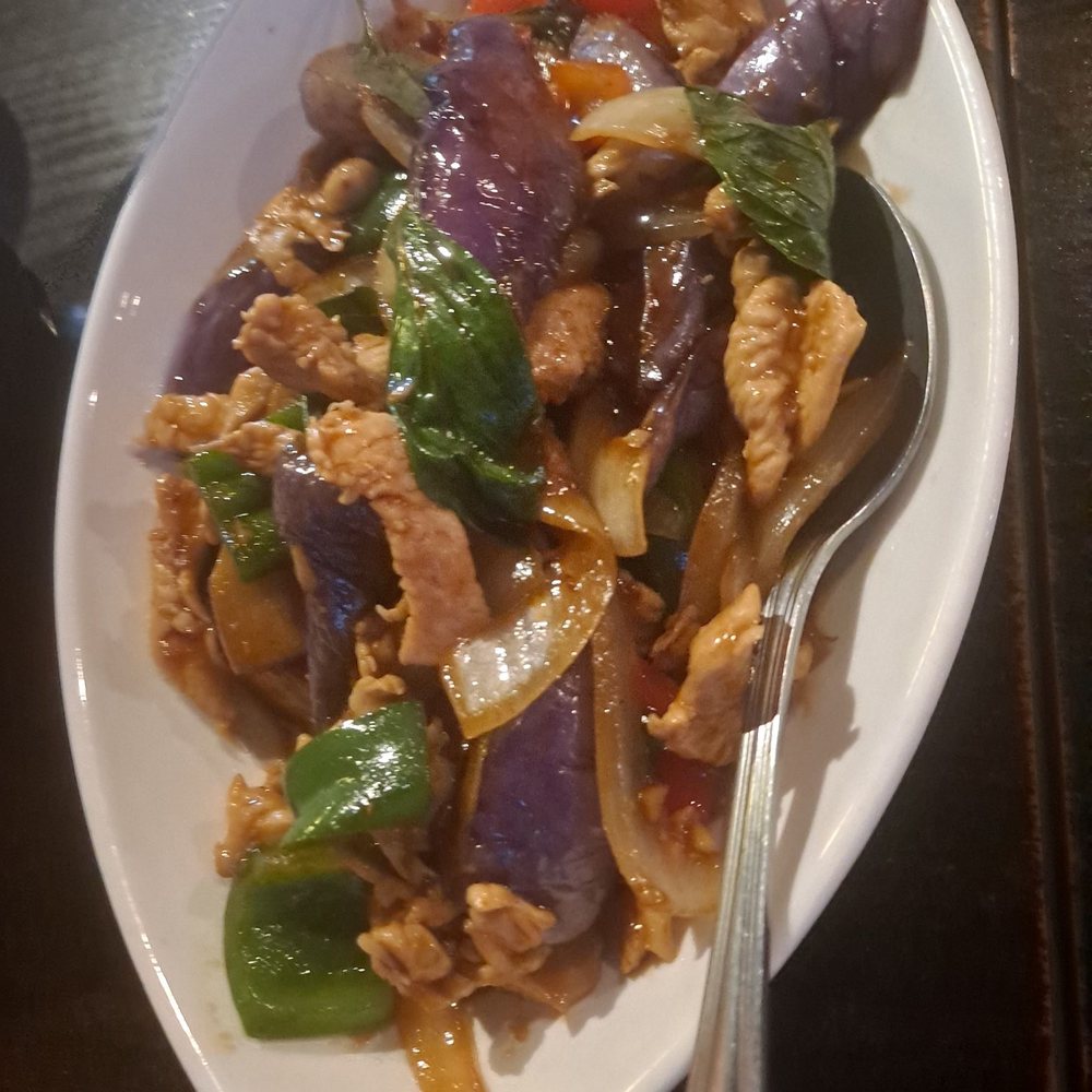 Mai Thai 2 - Eggplant with basil was perfectly made with beef. - Thai Near Me - Concord, California