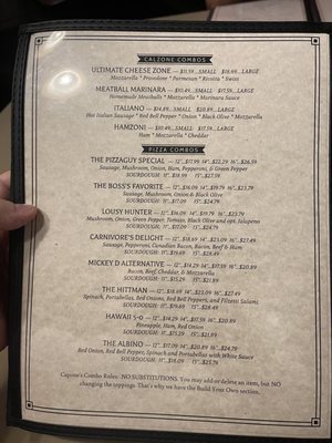 Menu photo 7 Capones Hideout New Berlin, IL