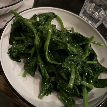 Shan - Snow Pea Shoot with Garlic - Cocktail Bars Near Me - Brooklyn, New York