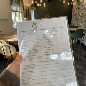 Press Coffee & Juice Bar - Menu 2 of 2 (coffee, superfood lattes, sandwiches/toasts) - Juice Bars & Smoothies Near Me - Sandusky, Ohio Press Coffee & Juice Bar - Menu 2 of 2 (coffee, superfood lattes, sandwiches/toasts) - Juice Bars & Smoothies Near Me - Sandusky, Ohio