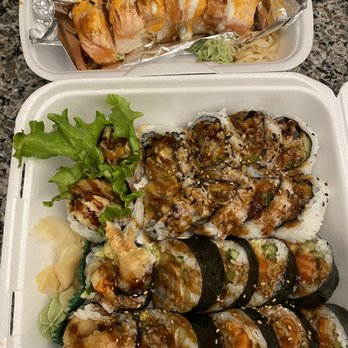 Sushi Jun - Pressed Salmon Sushi and Roll Set J (Dynamite and Spider) - Food Near Me - Newmarket, Ontario Sushi Jun - Pressed Salmon Sushi and Roll Set J (Dynamite and Spider) - Food Near Me - Newmarket, Ontario