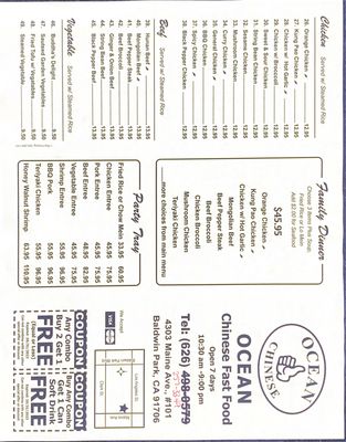Menu photo 5 Ocean Chinese Fast Food Baldwin Park, CA Menu photo 5 Ocean Chinese Fast Food Baldwin Park, CA
