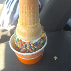 Fun Time Ice Cream - Twist cone in a cup with a ton of mms