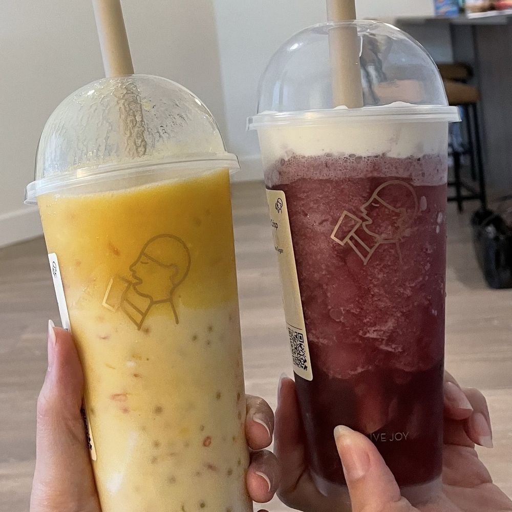 Heytea - Coconut mango boom, crispy cloud grape - Bubble Tea Near Me - Bellevue, Washington Heytea - Coconut mango boom, crispy cloud grape - Bubble Tea Near Me - Bellevue, Washington