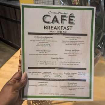 Central Market Cafe - Breakfast menu - American Near Me - Austin, Texas