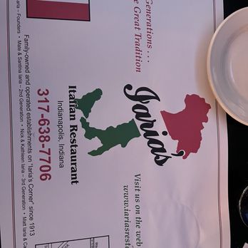 Iarias Italian Restaurant - Placemat - Italian Near Me - Indianapolis, Indiana Iarias Italian Restaurant - Placemat - Italian Near Me - Indianapolis, Indiana