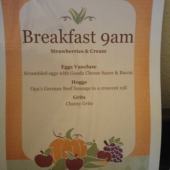 Lamb's Rest Inn - Breakfast Menu - Bed & Breakfast Near Me - New Braunfels, Texas Lamb's Rest Inn - Breakfast Menu - Bed & Breakfast Near Me - New Braunfels, Texas