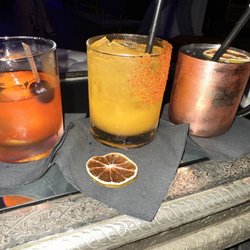 Privilege Cocktail Lounge - Old fashioned, spicy mango margarita and Moscow mule