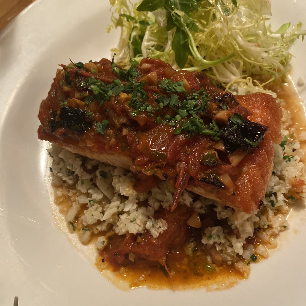 The salmon was outstanding!