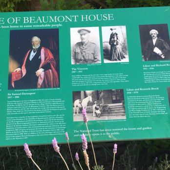 Beaumont House - The history of Beaumont House shown on this board near the entrance. - Parks Near Me - Beaumont, SA