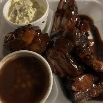 Fat Man's BBQ - Small Ray's Rib Tips (Dinner) w/potato salad & baked beans - Barbeque Near Me - Indianapolis, Indiana