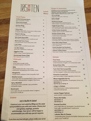 Menu photo 3 105-Ten Bar & Grill Briarcliff Manor, NY