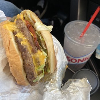 Sonic Drive-In - SuperSONIC- Bacon Double Cheeseburger - Burgers Near Me - Hayward, California