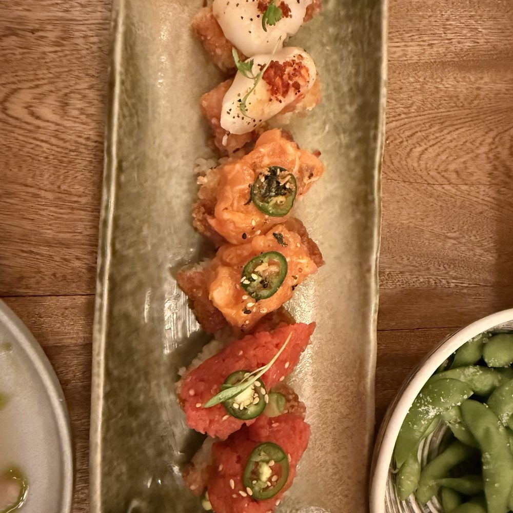 Obon Sushi Bar Ramen - Crispy Trio Sampler - Sushi Bars Near Me - Phoenix, Arizona