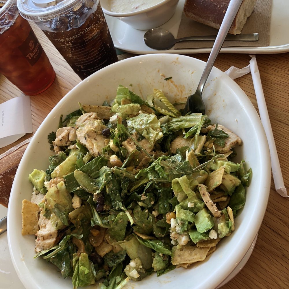 Panera Bread - Really yummy chicken avocado lime black bean Southwest Chile Lime Ranch Salad with Chicken w bake potato soup. - Sandwiches Near Me - Waco, Texas Panera Bread - Really yummy chicken avocado lime black bean Southwest Chile Lime Ranch Salad with Chicken w bake potato soup. - Sandwiches Near Me - Waco, Texas