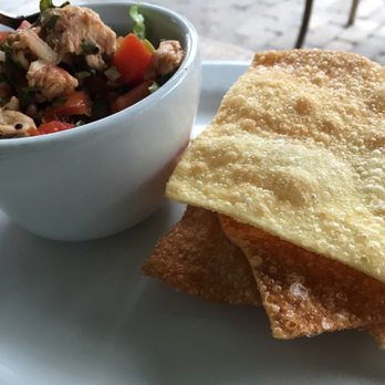 Iguanas - Shrimp ceviche with wontons - Seafood Near Me - St. Simons, Georgia