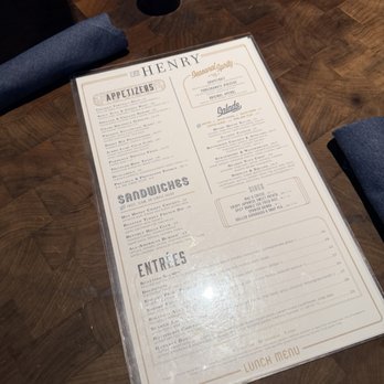 The Henry - Menu - New American Near Me - Dallas, Texas The Henry - Menu - New American Near Me - Dallas, Texas