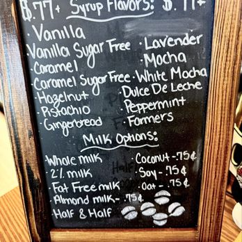 CFS Coffee - Syrup Flavor Menu & Milk Options - Coffee & Tea Near Me - The Villages, Florida
