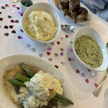 Ruth's Chris Steak House - Filet Oscar style, GARLIC MASHED potatoes, and CREAMED SPINACH. - Steakhouses Near Me - Louisville, Kentucky