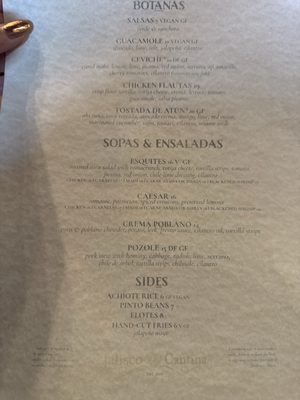 Menu photo 5 Jalisco Cantina Carlsbad, CA