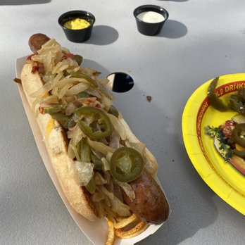 Alameda County Fair - Curly fries hot dog - really good! Get extra jalapeños and ketchup. YUM! - Festivals Near Me - Pleasanton, California