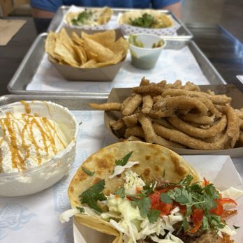 The Smoked Taco - Everything in this amazing spread is gluten free and the only dairy is the whipping cream for the churros on the side. - Tacos Near Me - Bountiful, Utah The Smoked Taco - Everything in this amazing spread is gluten free and the only dairy is the whipping cream for the churros on the side. - Tacos Near Me - Bountiful, Utah