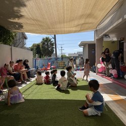 Nihao - During the end of summer event, where the kids hosted the parents in creating a burger shop experience