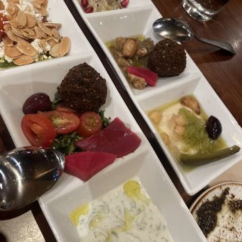 DishDash - Maza Sampler - everything was tasty here. - Middle Eastern Near Me - Sunnyvale, California