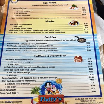 Fluffy's - Menu 7/24 - Breakfast & Brunch Near Me - Winter Haven, Florida