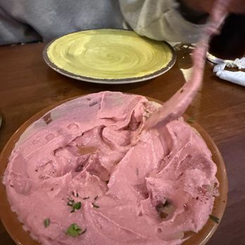 Aladdin Cafe - Pink Beet Hummus - Mediterranean Near Me - San Diego, California