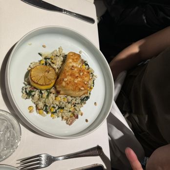 Cafe Mezzanotte - Chilean sea bass risotto - Italian Near Me - Severna Park, Maryland Cafe Mezzanotte - Chilean sea bass risotto - Italian Near Me - Severna Park, Maryland