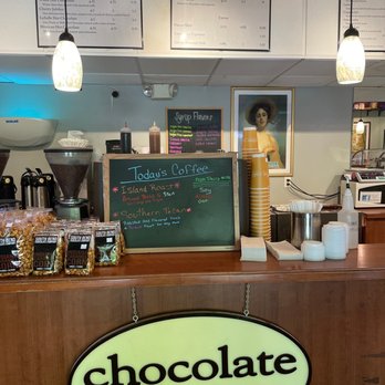 Chocolate Cafe - a sign for a chocolate cafe - Desserts Near Me - Put In Bay, Ohio