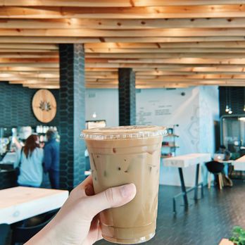 Karmic Grounds - Iced Toasted Caramel Latte - Coffee & Tea Near Me - Frisco, Texas Karmic Grounds - Iced Toasted Caramel Latte - Coffee & Tea Near Me - Frisco, Texas
