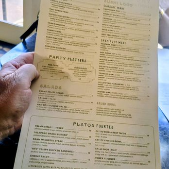 Palma - Menu - Sushi Bars Near Me - Phoenix, Arizona