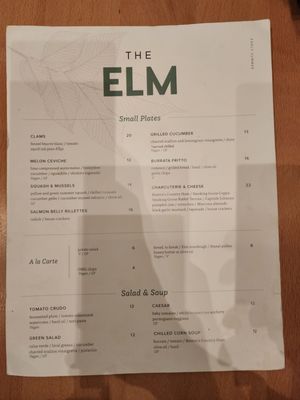 Menu photo 1 The Elm Bloomington, IN
