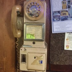 Tanks Bar & Grill - Cool old phone at Tanks, in Rudd Iowa.