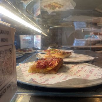 Slice House by Tony Gemignani - Menu of pizzas on display - Pizza Near Me - San Leandro, California