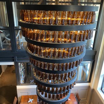 One Lake Brewing - Cool beer chandelier - Breweries Near Me - Oak Park, Illinois