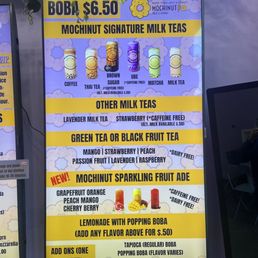 Drink menu