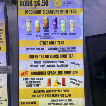 Mochinut - Drink menu - Donuts Near Me - Salt Lake City, Utah
