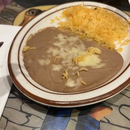Waited 45 minutes to get plastic in our rice.