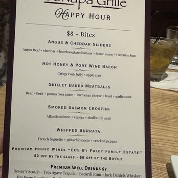 SoNapa Grille - 9/12/2025 menu - Bars Near Me - Jacksonville Beach, Florida