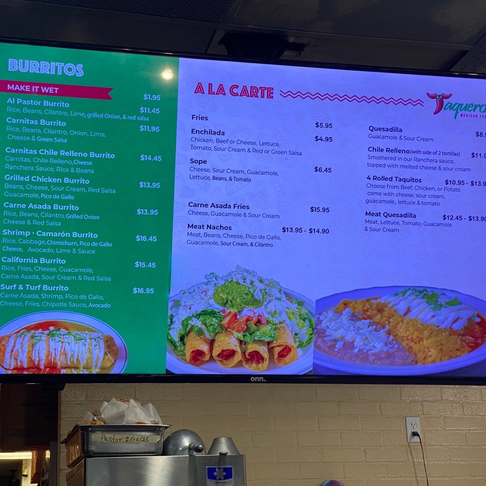 Taqueros Mexican Restaurant - Menu as of Feb. 2023 - New Mexican Cuisine Near Me - Mission Viejo, California Taqueros Mexican Restaurant - Menu as of Feb. 2023 - New Mexican Cuisine Near Me - Mission Viejo, California